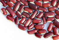 many reddish herb Rice Beans are arranged orderly together