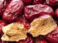 reddish mature fruits of Jujube,Chinese Date are piled together