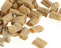 pale brown dried short herb root segments of Twoteethed Achyranthes Root are piled together