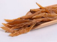brownish dried herb root of Radix Asparagi